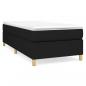 Preview: Boxspringbett mit Matratze Schwarz 80x200 cm Stoff