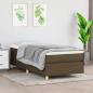 Preview: ARDEBO.de - Boxspringbett mit Matratze Dunkelbraun 80x200 cm Stoff