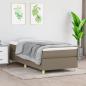 Preview: ARDEBO.de - Boxspringbett mit Matratze Taupe 80x200 cm Stoff