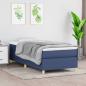 Preview: ARDEBO.de - Boxspringbett mit Matratze Blau 80x200 cm Stoff