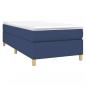 Preview: Boxspringbett mit Matratze Blau 80x200 cm Stoff