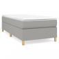 Preview: Boxspringbett mit Matratze Hellgrau 90x190 cm Stoff