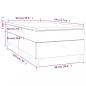 Preview: Boxspringbett mit Matratze Dunkelgrau 90x190 cm Stoff