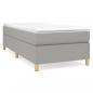 Preview: Boxspringbett mit Matratze Hellgrau 90x200 cm Stoff