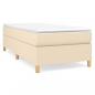 Preview: Boxspringbett mit Matratze Creme 90x200 cm Stoff