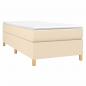 Preview: Boxspringbett mit Matratze Creme 90x200 cm Stoff