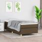 Preview: ARDEBO.de - Boxspringbett mit Matratze Dunkelbraun 100x200 cm Stoff