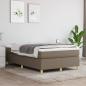 Preview: ARDEBO.de - Boxspringbett mit Matratze Taupe 120x200 cm Stoff