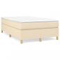 Preview: Boxspringbett mit Matratze Creme 120x200 cm Stoff