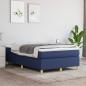 Preview: ARDEBO.de - Boxspringbett mit Matratze Blau 120x200 cm Stoff