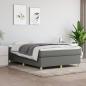 Preview: ARDEBO.de - Boxspringbett mit Matratze Dunkelgrau 140x190 cm Stoff