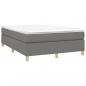 Preview: Boxspringbett mit Matratze Dunkelgrau 140x190 cm Stoff