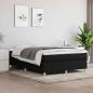 Preview: ARDEBO.de - Boxspringbett mit Matratze Schwarz 140x190 cm Stoff