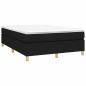 Preview: Boxspringbett mit Matratze Schwarz 140x190 cm Stoff