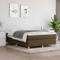 Preview: ARDEBO.de - Boxspringbett mit Matratze Dunkelbraun 140x190 cm Stoff