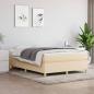 Preview: ARDEBO.de - Boxspringbett mit Matratze Creme 140x190 cm Stoff