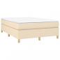 Preview: Boxspringbett mit Matratze Creme 140x190 cm Stoff