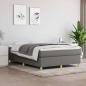 Preview: ARDEBO.de - Boxspringbett mit Matratze Dunkelgrau 140x200 cm Stoff