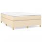 Preview: Boxspringbett mit Matratze Creme 140x200 cm Stoff