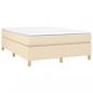 Preview: Boxspringbett mit Matratze Creme 140x200 cm Stoff