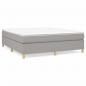 Preview: Boxspringbett mit Matratze Hellgrau 160x200 cm Stoff