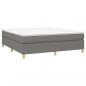 Preview: Boxspringbett mit Matratze Dunkelgrau 160x200 cm Stoff