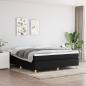 Preview: ARDEBO.de - Boxspringbett mit Matratze Schwarz 160x200 cm Stoff