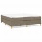 Preview: Boxspringbett mit Matratze Taupe 160x200 cm Stoff