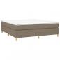 Preview: Boxspringbett mit Matratze Taupe 160x200 cm Stoff