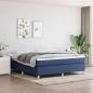 Preview: ARDEBO.de - Boxspringbett mit Matratze Blau 160x200 cm Stoff