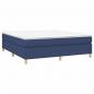 Preview: Boxspringbett mit Matratze Blau 160x200 cm Stoff