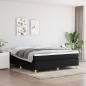 Preview: ARDEBO.de - Boxspringbett mit Matratze Schwarz 180x200 cm Stoff