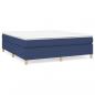 Preview: Boxspringbett mit Matratze Blau 180x200 cm Stoff