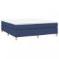 Preview: Boxspringbett mit Matratze Blau 180x200 cm Stoff