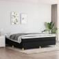 Preview: ARDEBO.de - Boxspringbett mit Matratze Schwarz 200x200 cm Stoff