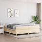 Preview: ARDEBO.de - Boxspringbett mit Matratze Creme 200x200 cm Stoff