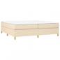 Preview: Boxspringbett mit Matratze Creme 200x200 cm Stoff