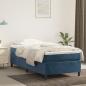 Preview: ARDEBO.de - Boxspringbett mit Matratze Dunkelblau 80x200 cm Samt