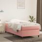 Preview: ARDEBO.de - Boxspringbett mit Matratze Rosa 80x200 cm Samt