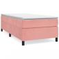 Preview: Boxspringbett mit Matratze Rosa 80x200 cm Samt