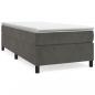 Preview: Boxspringbett mit Matratze Dunkelgrau 90x190 cm Samt