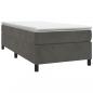 Preview: Boxspringbett mit Matratze Dunkelgrau 90x190 cm Samt