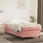 Preview: ARDEBO.de - Boxspringbett mit Matratze Rosa 90x190 cm Samt