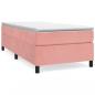 Preview: Boxspringbett mit Matratze Rosa 90x190 cm Samt