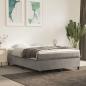 Preview: ARDEBO.de - Boxspringbett mit Matratze Hellgrau 140x190 cm Samt