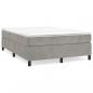 Preview: Boxspringbett mit Matratze Hellgrau 140x190 cm Samt