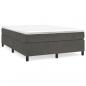 Preview: Boxspringbett mit Matratze Dunkelgrau 140x190 cm Samt