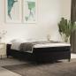 Preview: ARDEBO.de - Boxspringbett mit Matratze Schwarz 140x190 cm Samt