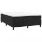 Preview: Boxspringbett mit Matratze Schwarz 140x190 cm Samt