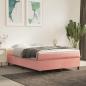 Preview: ARDEBO.de - Boxspringbett mit Matratze Rosa 140x190 cm Samt